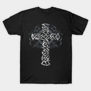 Celtic Cross 1 - Distressed Knotted Christian Cross T-Shirt